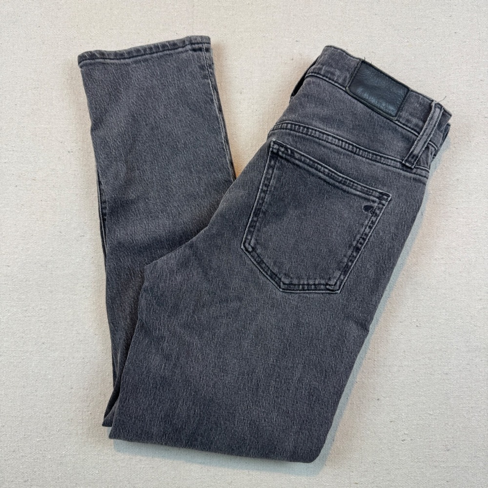 Madewell 25P The Perfect Vintage Jean Womens Black High Rise Straight Denim
